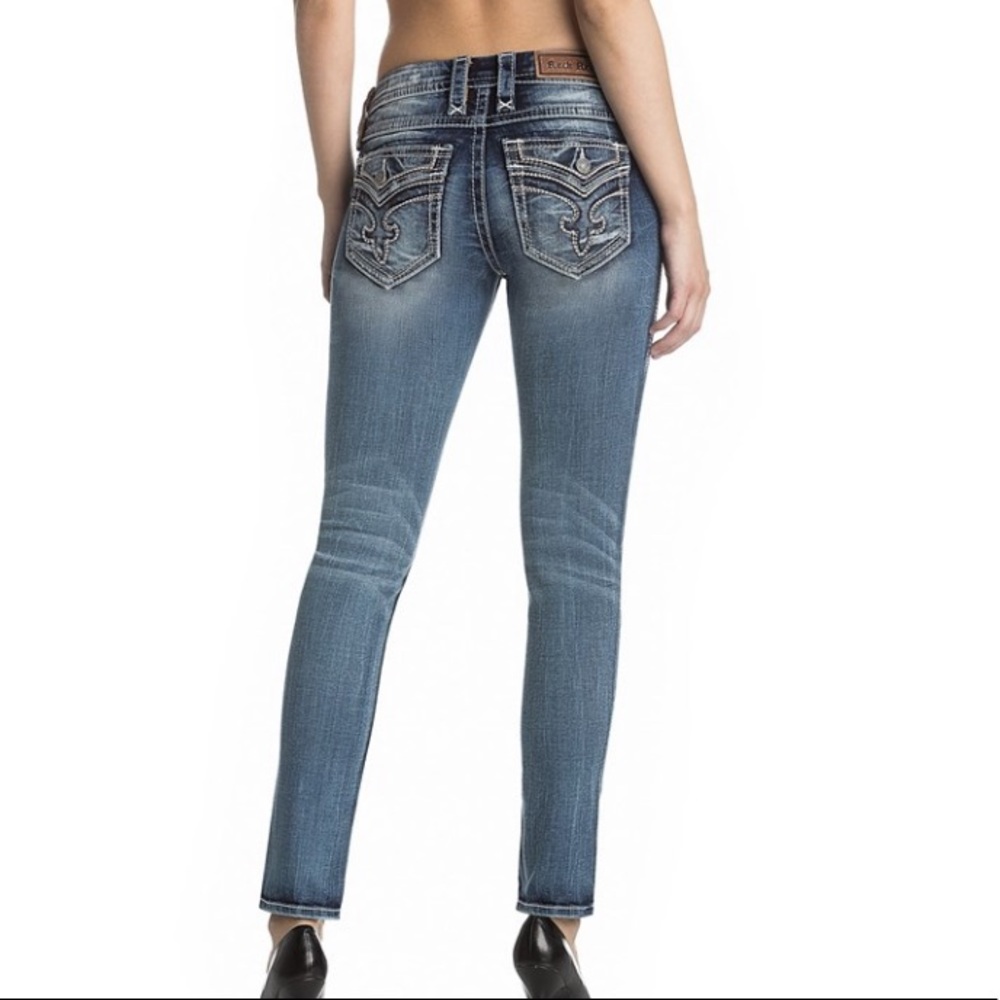 🆕 RARE Rock Revival SZ.25 Daray Stretchy SkinnyJeans NWT Pristine New Condition - Picture 3 of 15